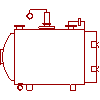 Ferroli  - Boiler PREX AS AS 175 - Side view dwg