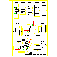 HALFEN Contact - Window Series A72 - Profile A72 - the corners of the frame bars dwg