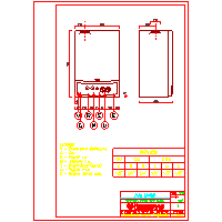 Immergas Polska Sp. z o.o. - Open the boiler combustion chamber - The dimensions and specifications connections boiler AVIO Maior 24 dwg