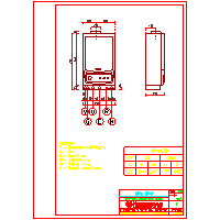 Immergas Polska Sp. z o.o. - Open the boiler combustion chamber - The dimensions and specifications of the boiler connections NIKE MINI dwg