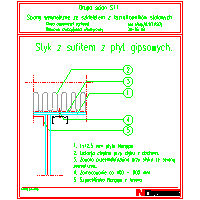 Norgips Poland - Contact with the ceiling plasterboard S11 - Contact with the ceiling plasterboard S11 dwg