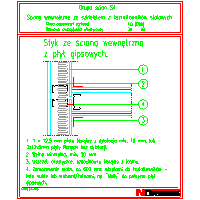 Norgips Poland - Contact with the outside wall. with gypsum boards. on the skeleton milling. S4 - Contact with the outside wall. with gypsum boards. on wooden frame dwg