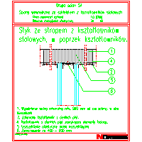 Norgips Poland - Contact with the ceiling of shape. steel. across the shape. S4 - Contact with the ceiling of shape. steel. across the shape. dwg