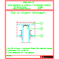 Norgips Poland - Styk z sufitem ze stropem betonowym S3 - Styk z sufitem ze stropem betonowym S3 dwg