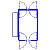 Pro Reha - Platform lift vertical engine room left - Front view dwg