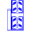 Pro Reha - Platform lift vertical engine room left - Plan view dwg