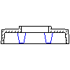 Schiedel GmbH - Chimney system QUADRO top plate 60x60 - Cross-section dwg