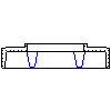 Schiedel GmbH - Chimney system QUADRO top plate 74x74 - Cross-section dwg