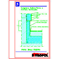 Styropol  - Warming balcony with flashing - Warming balcony with flashing dwg