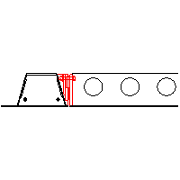 Peikko UK Ltd. - Perpendicular connection Deltabeams D26-400 - Front view dwg