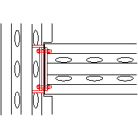 Peikko UK Ltd. - Perpendicular connection Deltabeams D32-300 - Plan view dwg