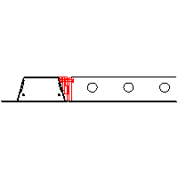 Peikko UK Ltd. - Perpendicular connection Deltabeams D20-400 - Front view dwg