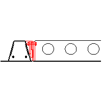 Peikko UK Ltd. - Perpendicular connection Deltabeams D26-300 - Front view dwg