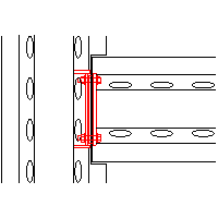 Peikko UK Ltd. - Perpendicular connection Deltabeams D40-500 - Plan view dwg