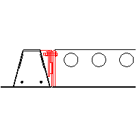 Peikko UK Ltd. - Perpendicular connection Deltabeams D40-400 - Front view dwg