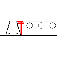 Peikko UK Ltd. - Perpendicular connection Deltabeams D37-400 - Front view dwg