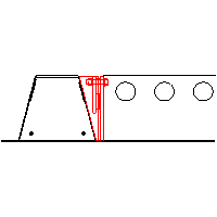 Peikko Polska Sp. z o.o. - Prostopadłe połączenie belek Deltabeam D50-600 - widok z przodu dwg