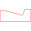 Bruk-Bet Sp. z o.o. - The trough drains triangular 50x50x10 / 20 cm - Side view dwg