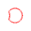 Bruk-Bet Sp. z o.o. - Palisade meander 40 diameter 20cm - Plan view dwg