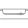 Sanitec Koło Sp. z o.o. - Brodzik kwadratowy STANDARD 80 - widok z boku dwg