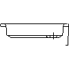 Sanitec Koło Sp. z o.o. - Square shower tray ATOL 90 - Side view dwg