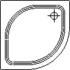Sanitec Koło Sp. z o.o. - Square shower tray ATOL 90 - Plan view dwg