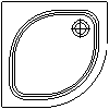 Sanitec Koło Sp. z o.o. - Shower tray ATOL 80 - Plan view dwg