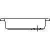 Sanitec Koło Sp. z o.o. - Square shower tray ATOL 80 - Side view dwg