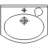 Sanitec Koło Sp. z o.o. - Washbasin 59 cm, with hole - Plan view dwg