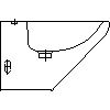 Sanitec Koło Sp. z o.o. - Bidet wall mounted with an opening - Side view dwg