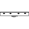 Sanitec Koło Sp. z o.o. - Washbasin 115 cm with a hole - Front view dwg