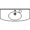 Sanitec Koło Sp. z o.o. - Washbasin 115 cm with a hole - Plan view dwg