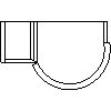 Sanitec Koło Sp. z o.o. - Wall cabinet washbasin asymmetric, left, cherry - View dwg