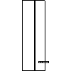 Sanitec Koło Sp. z o.o. - Side cabinet, upper, pear - Side view dwg