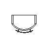 Sanitec Koło Sp. z o.o. - Side cabinet, upper, pear - Plan view dwg