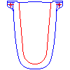 Sanitec Koło Sp. z o.o. - Pedestal wash basin 50, 55 - Plan view dwg