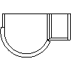 Sanitec Koło Sp. z o.o. - Wall cabinet washbasin asymmetric, right, pear - View dwg