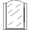 Sanitec Koło Sp. z o.o. - Hanging mirror with shelf, cherry - Front view dwg