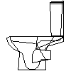 Sanitec Koło Sp. z o.o. - The compact 6l, standing with a funnel bowl with horizontal outflow - Side view dwg