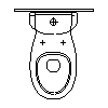 Sanitec Koło Sp. z o.o. - The compact 6l, standing with a funnel bowl with horizontal outflow - Plan view dwg