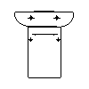 Sanitec Koło Sp. z o.o. - Wall cabinet washbasin, pear - Front view dwg