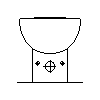 Sanitec Koło Sp. z o.o. - Bidet hole - Front view dwg