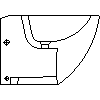 Sanitec Koło Sp. z o.o. - Bidet hole - Side view dwg