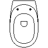 Sanitec Koło Sp. z o.o. - Toilet bowl washdown model, hanging - Plan view dwg