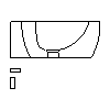 Sanitec Koło Sp. z o.o. - Washbasin 60 cm with a hole - Side view dwg