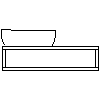 Sanitec Koło Sp. z o.o. - Wall cabinet washbasin left 120 cm - Front view dwg