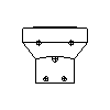 Sanitec Koło Sp. z o.o. - Bidet wiszący z otworem - widok z przodu dwg