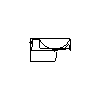 Sanitec Koło Sp. z o.o. - 120 cm sink with two openings - Side view dwg