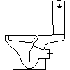 Sanitec Koło Sp. z o.o. - The compact 6l, standing - Side view dwg