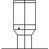 Sanitec Koło Sp. z o.o. - The compact 6l, standing - Front view dwg